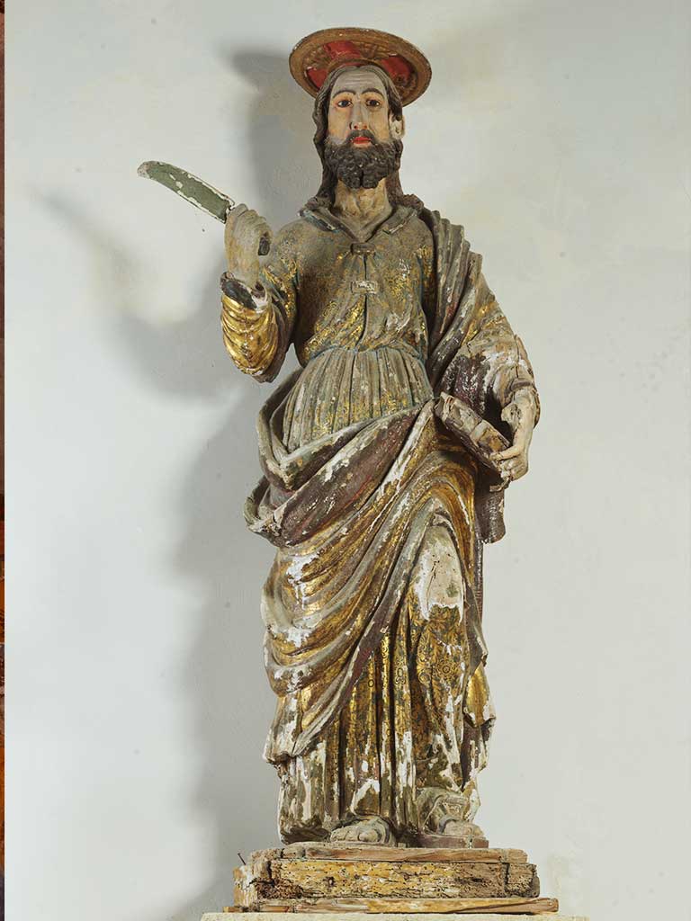 S. Bartolomeo, scultura lignea, sec. XVII