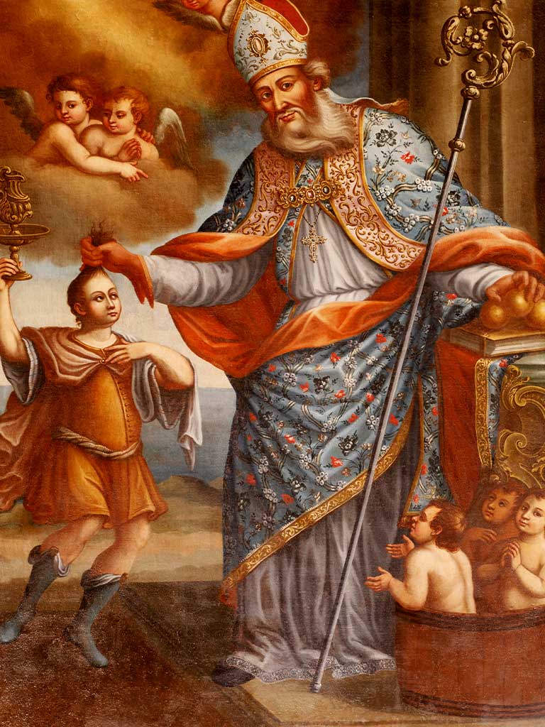 Santo Vescovo, tela, sec. XVII-XVIII